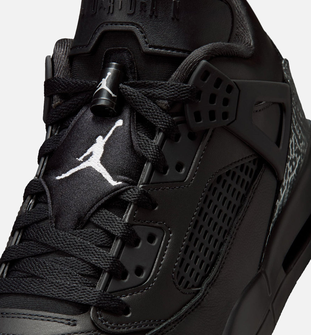 Spizike Low Black Metallic Silver Men's Basketball Shoes - Black / Metallic Silver