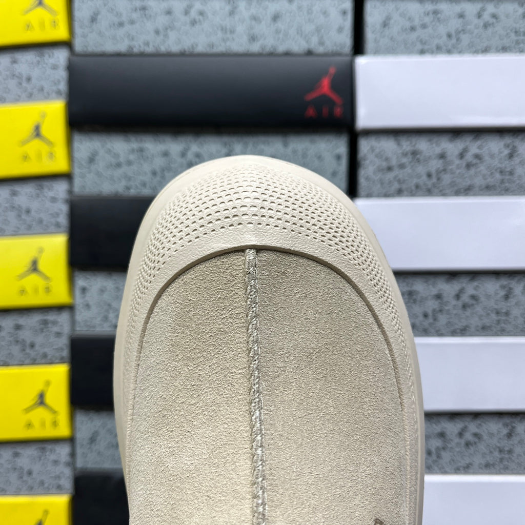 UGG Tasman Weather Hybrid – Tonal Cream Suede Slip-On with Sheepskin Lining & Cream SugarSole