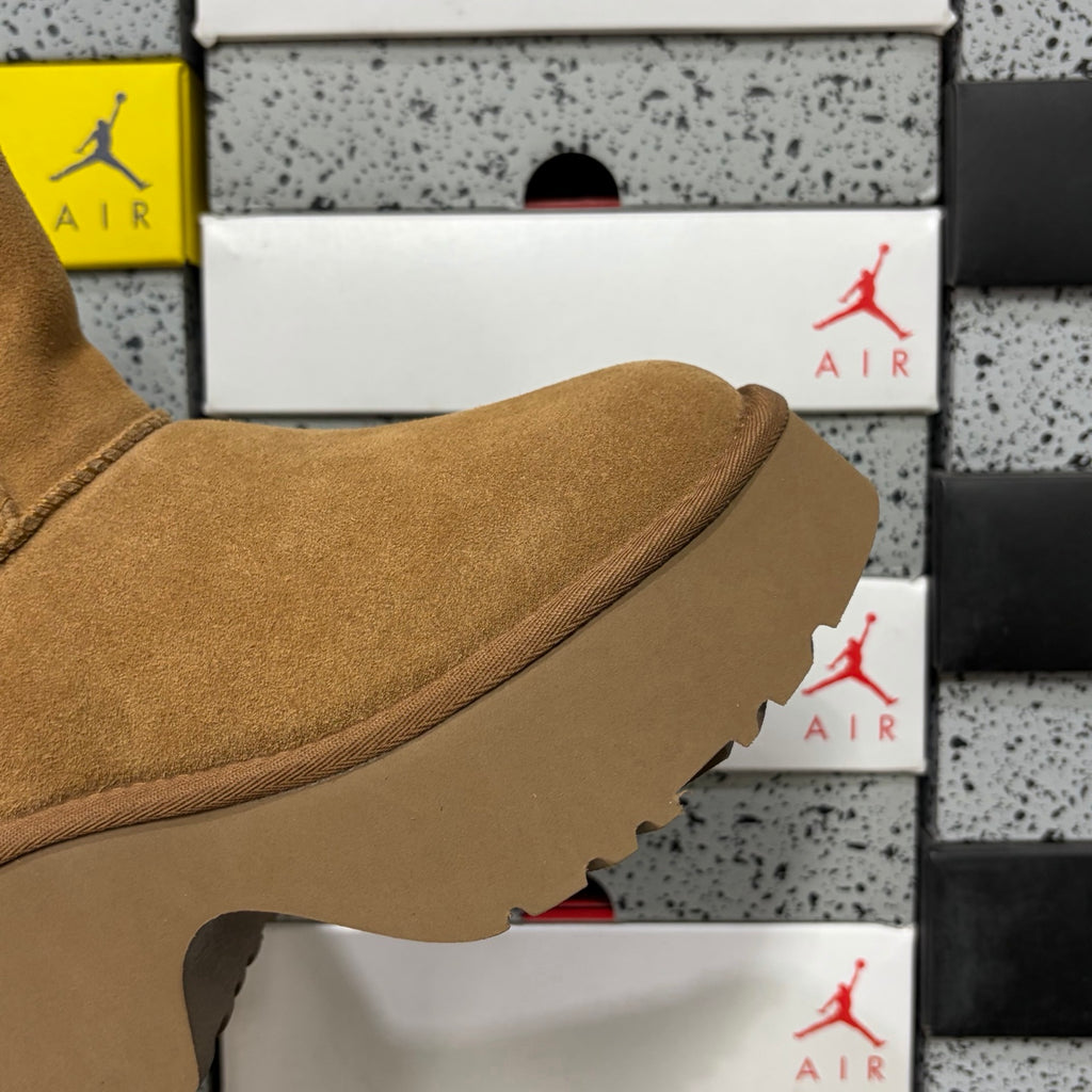 UGG Fisherman Zip Tall Boot – Chestnut with Genuine Sheepskin Lining
