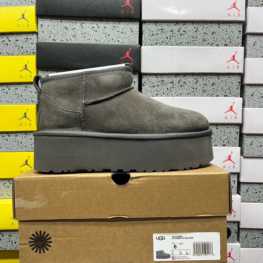 UGG Classic Ultra Mini Platform Boot – Grey Tonal with Charcoal SugarSole
