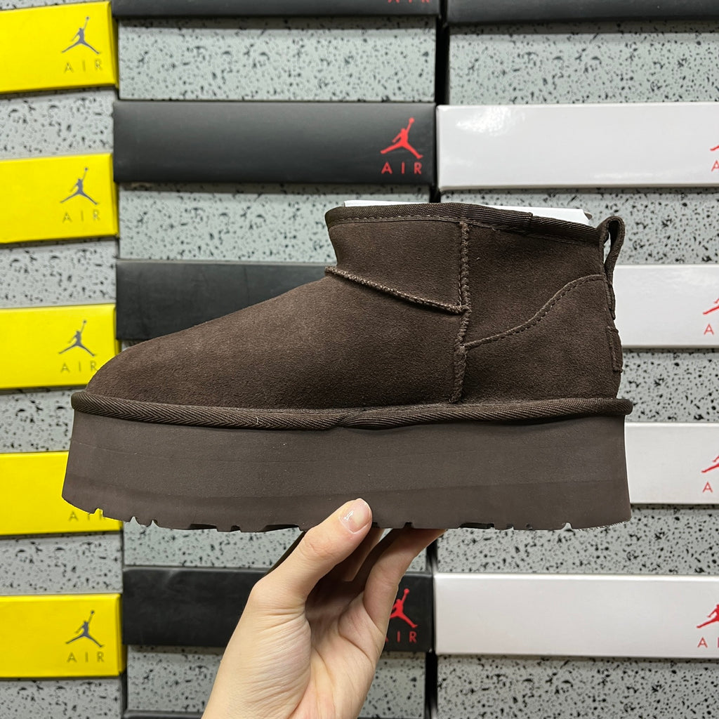 UGG Classic Ultra Mini Platform Boot – Chocolate Brown Tonal with Dark Platform Sole