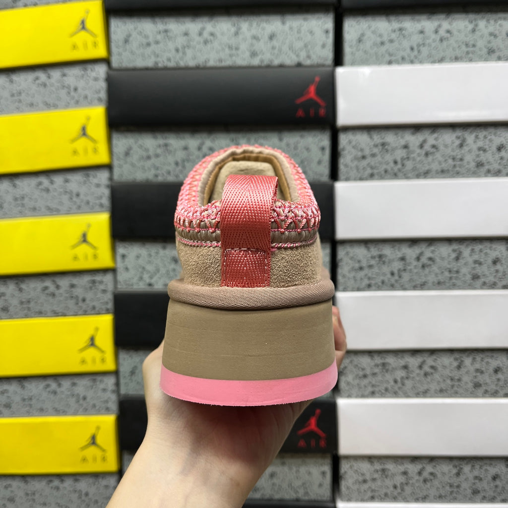 UGG Classic Ultra Mini Boot – Sand Suede with Pink SugarSole