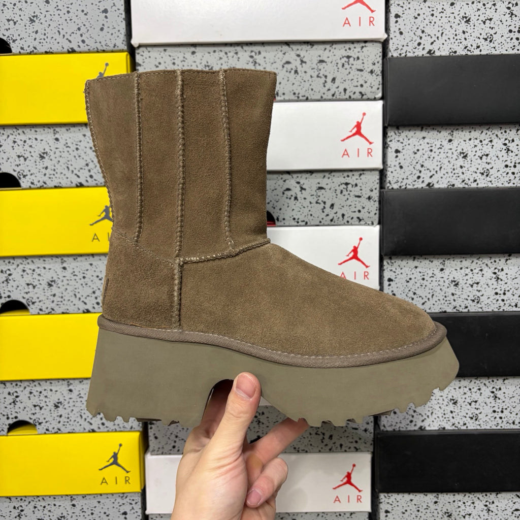 UGG Fisherman Zip Tall Boot – Walnut with Genuine Sheepskin Lining