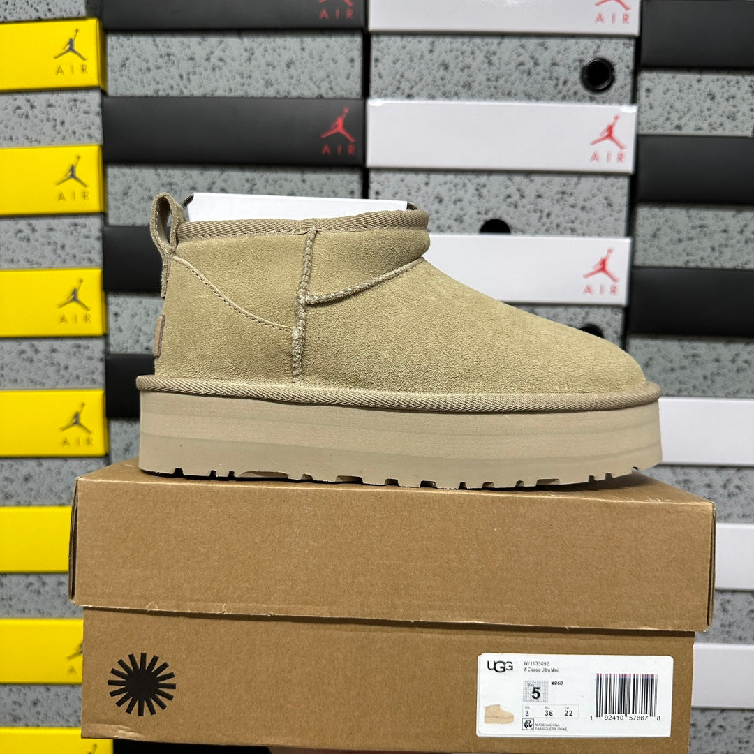 UGG Classic Ultra Mini Platform Boot – Sand Suede