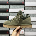 UGG Lowmel Sneaker – Moss Green Suede & Mesh with Pompom Laces & Gum SugarSole