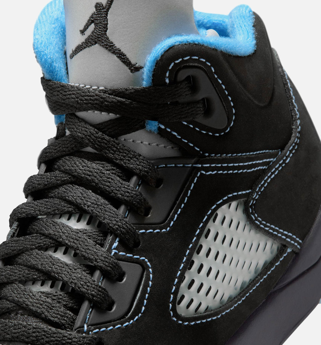Air Jordan 5 Retro Black Carolina | Preschool Lifestyle Shoe | Black/University Blue/White
