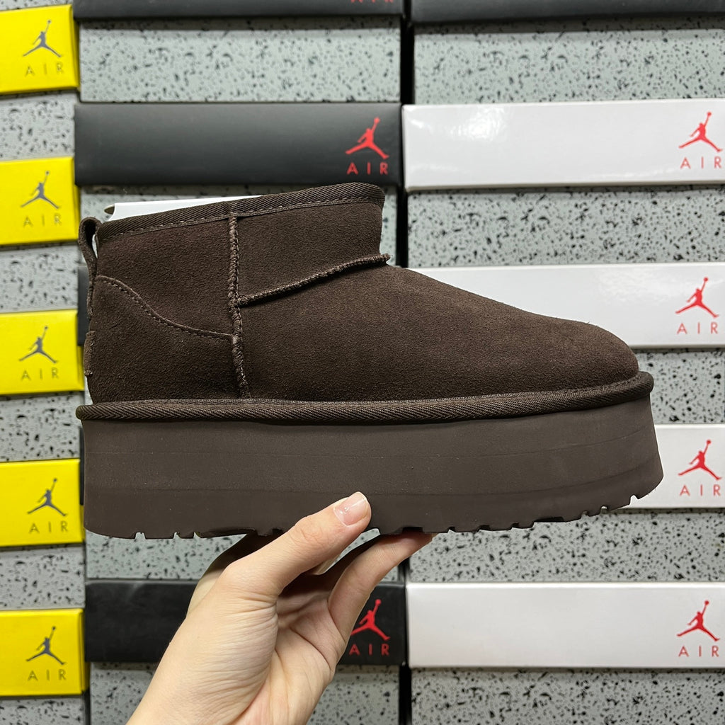 UGG Classic Ultra Mini Platform Boot – Chocolate Brown Tonal with Dark Platform Sole