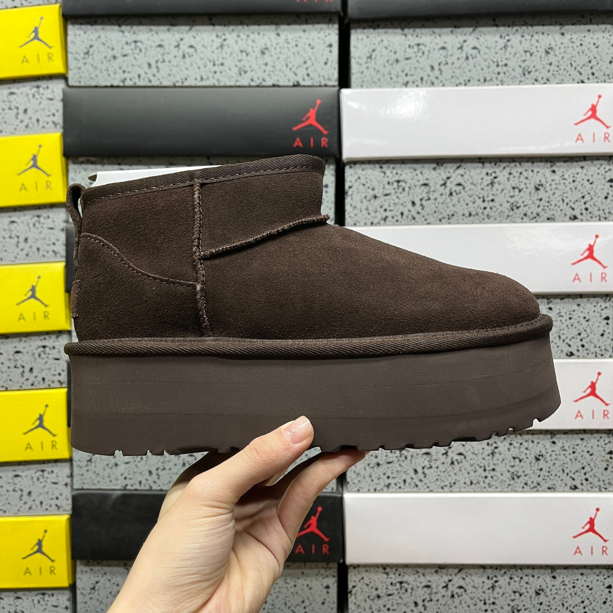 UGG Classic Ultra Mini Platform Boot – Chocolate Brown Tonal with Dark Platform Sole