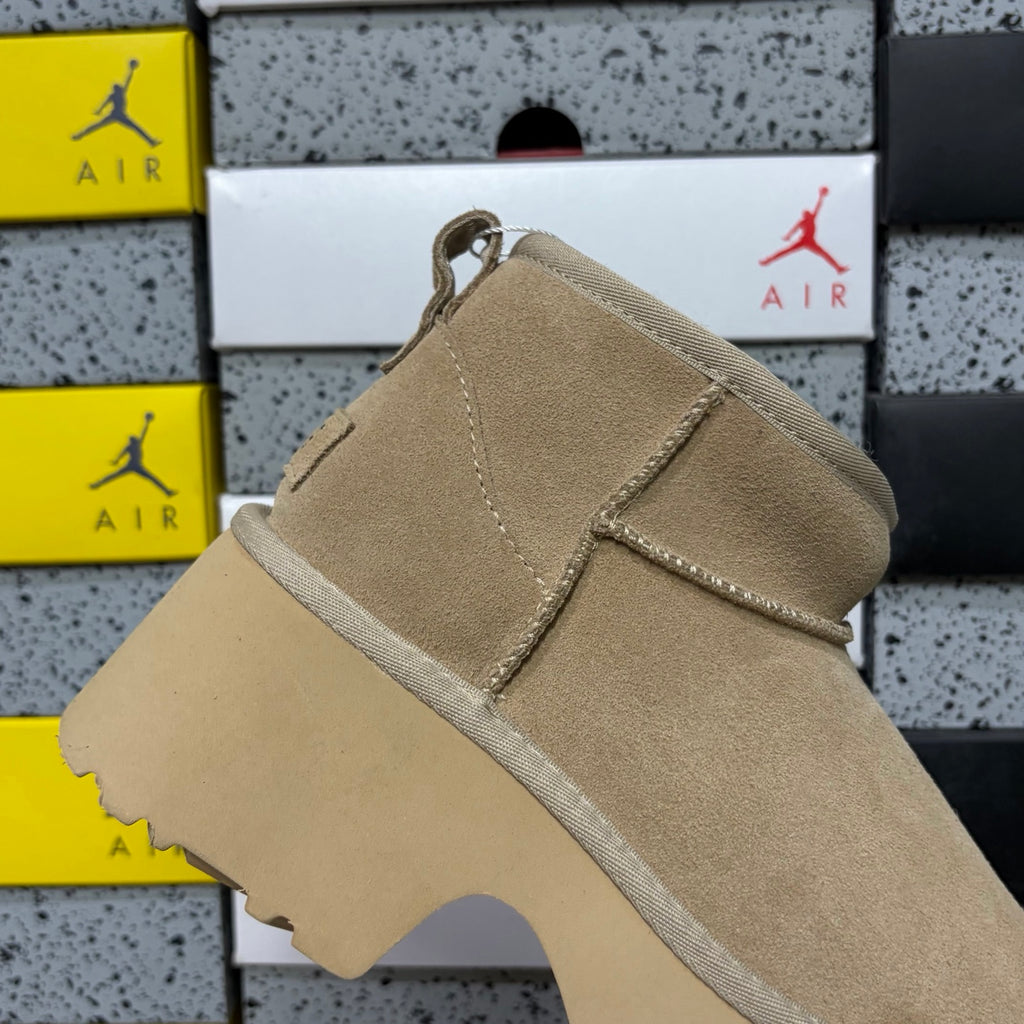 UGG Fisherman Low-Shaft Boot – Sand with Genuine Sheepskin Lining