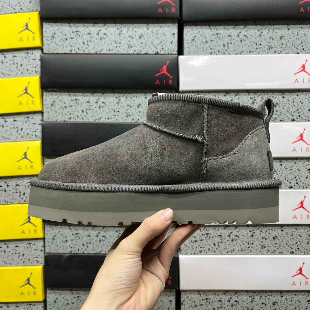 UGG Classic Ultra Mini Platform Boot – Smoke Grey Tonal with Grey Platform Sole