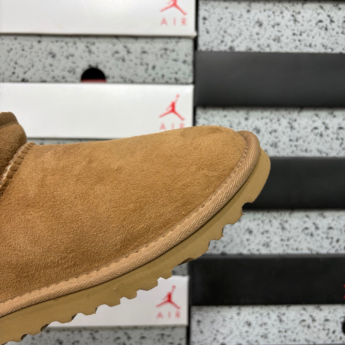 UGG Classic Ultra Mini Boot – Chestnut Suede Ankle Boot with Sheepskin Lining & Tonal Lug Sole