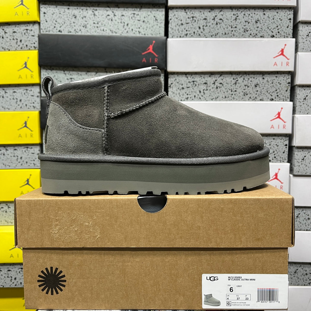 UGG Classic Ultra Mini Platform Boot – Smoke Grey Tonal with Grey Platform Sole