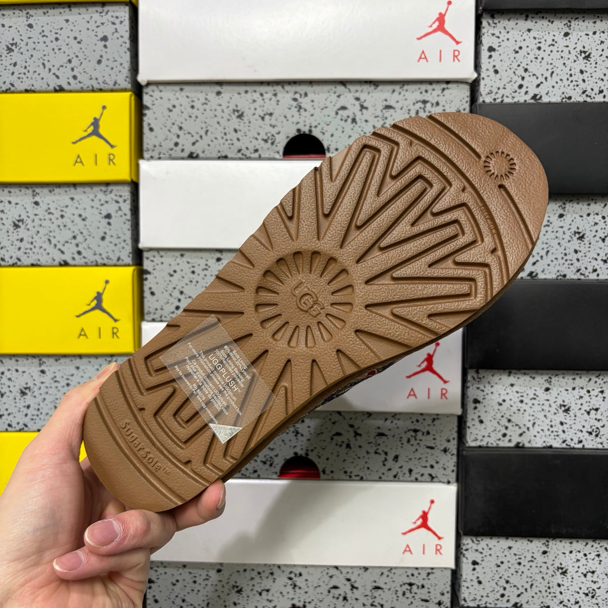 UGG × Palace Skateboards Tazz Slipper – Olive with Dragon Embroidery, Dark Green Braid Trim & Gum Platform Sole