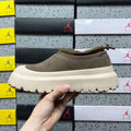 UGG Tasman Weather Hybrid – Olive Suede Slip-On with Cream SugarSole & Sheepskin Lining