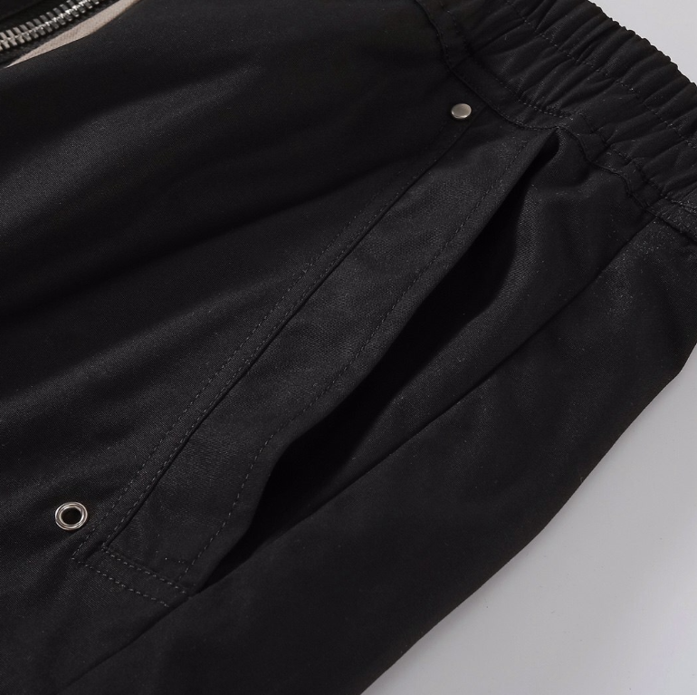 Rick Owens Black Cargo Wide-Leg Pants