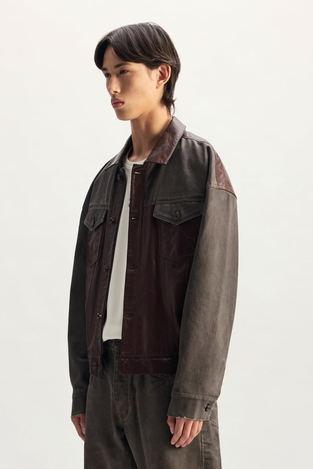 Leather Mix Jacket