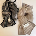 Scarf women autumn and winter warm knit neck all-match fashion couple classic houndstooth reversible scarf