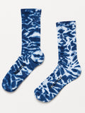 TIE DYE SOCK HAPPY INDIGO