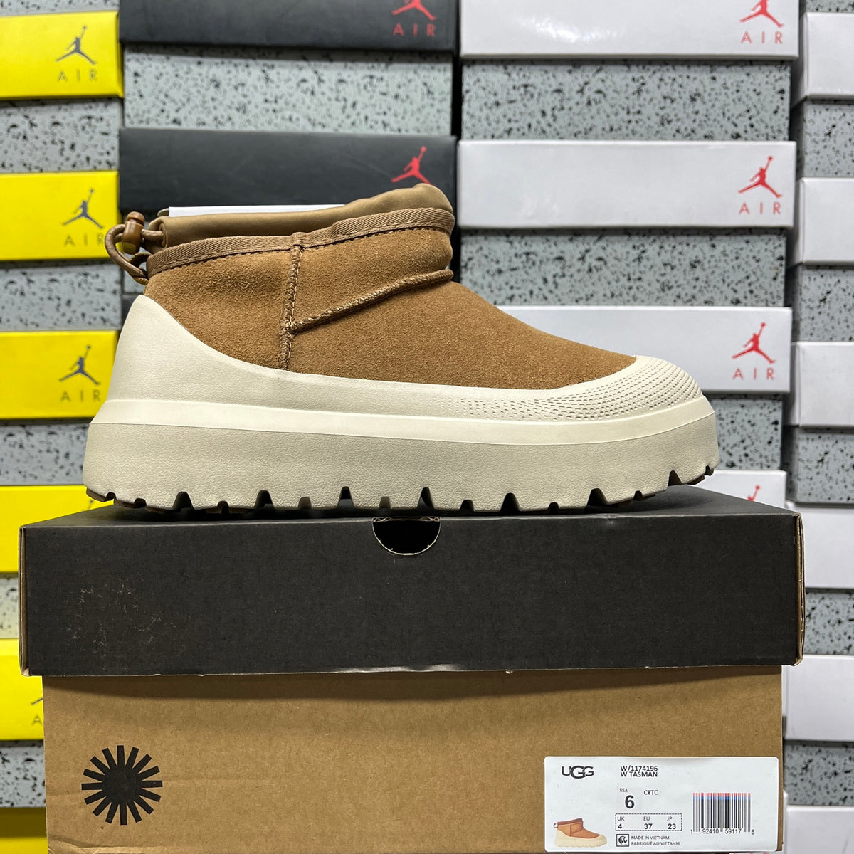 UGG Tasman Weather Hybrid Boot – Chestnut Suede with Cream Lug Sole