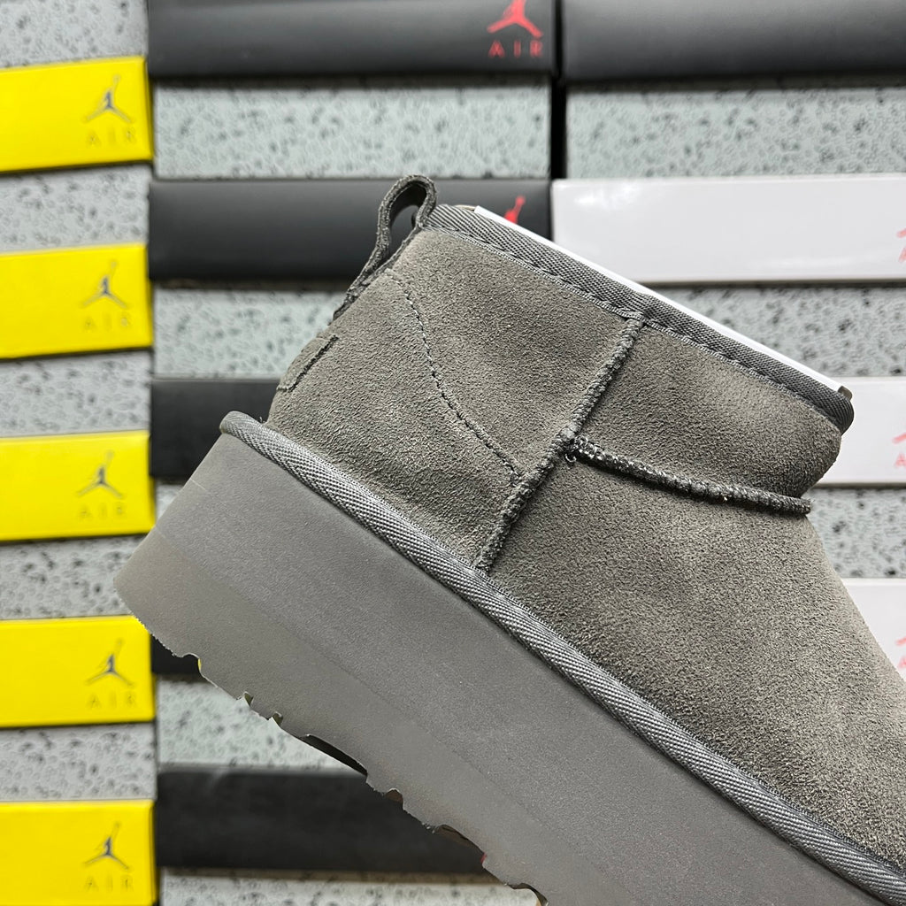 UGG Classic Ultra Mini Platform Boot – Grey Tonal with Charcoal SugarSole