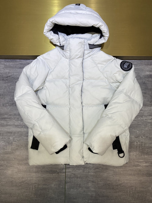 Canada Goose Light Grey Hooded Puffer Jacket