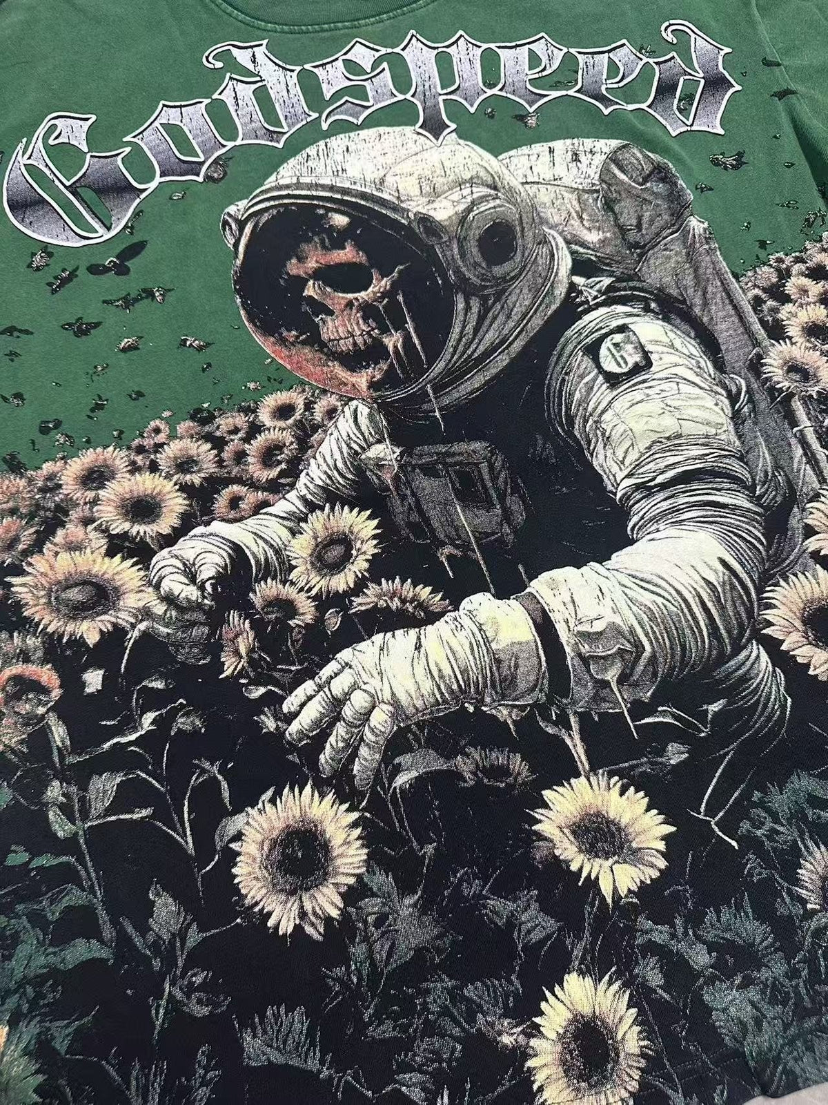 Godspeed Sunflower Astronaut Graphic T-Shirt