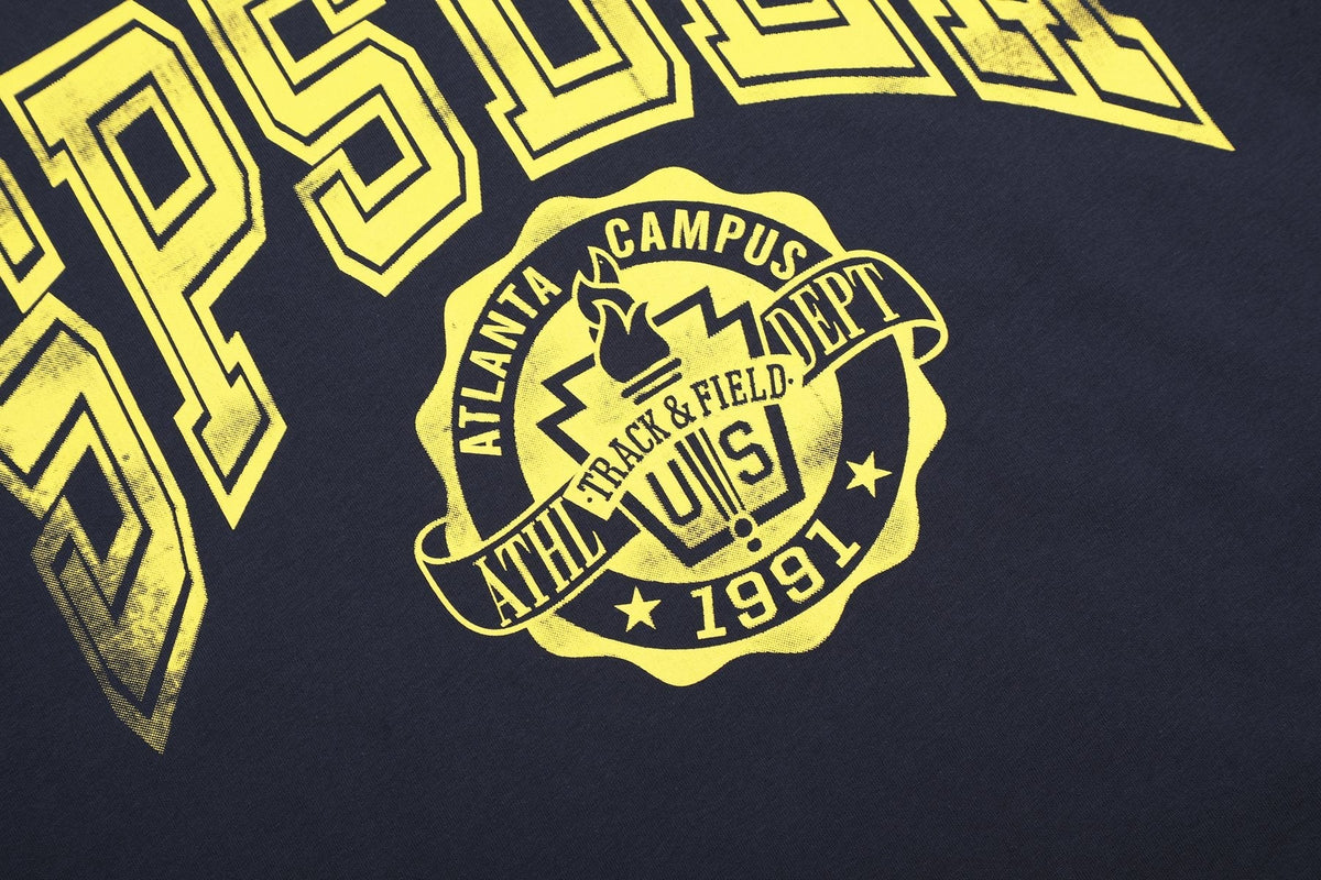 Sp5der Yellow Front Graphic Navy T-Shirt