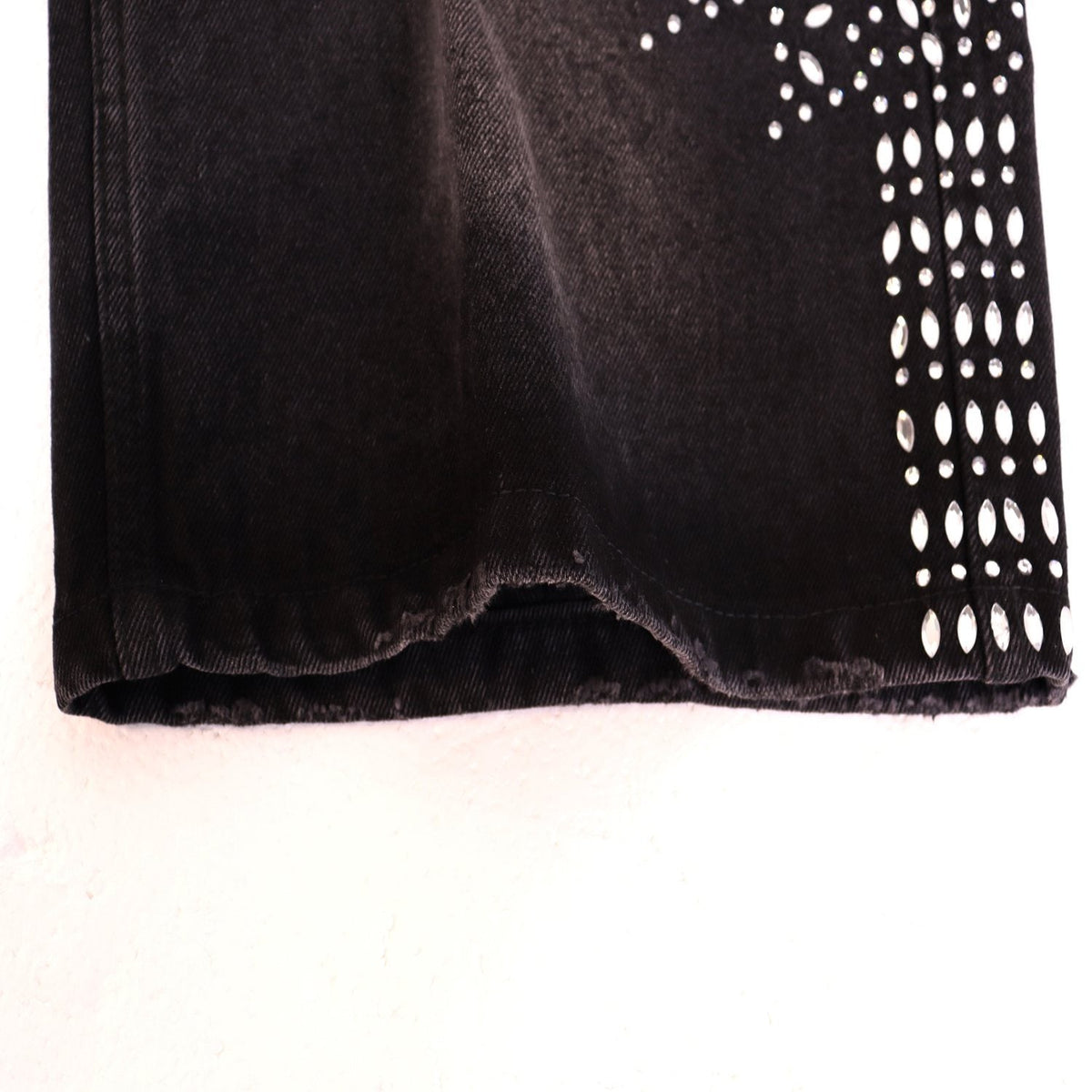 VALE SPORTS DIVISION Rhinestone Starburst Denim Shorts