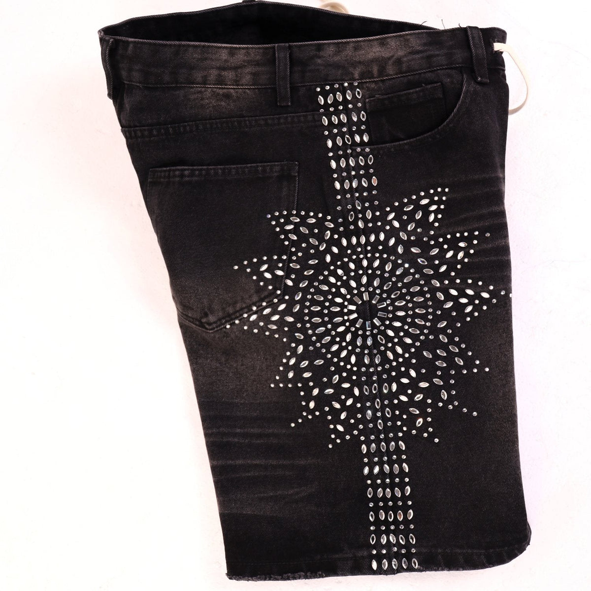 VALE SPORTS DIVISION Rhinestone Starburst Denim Shorts