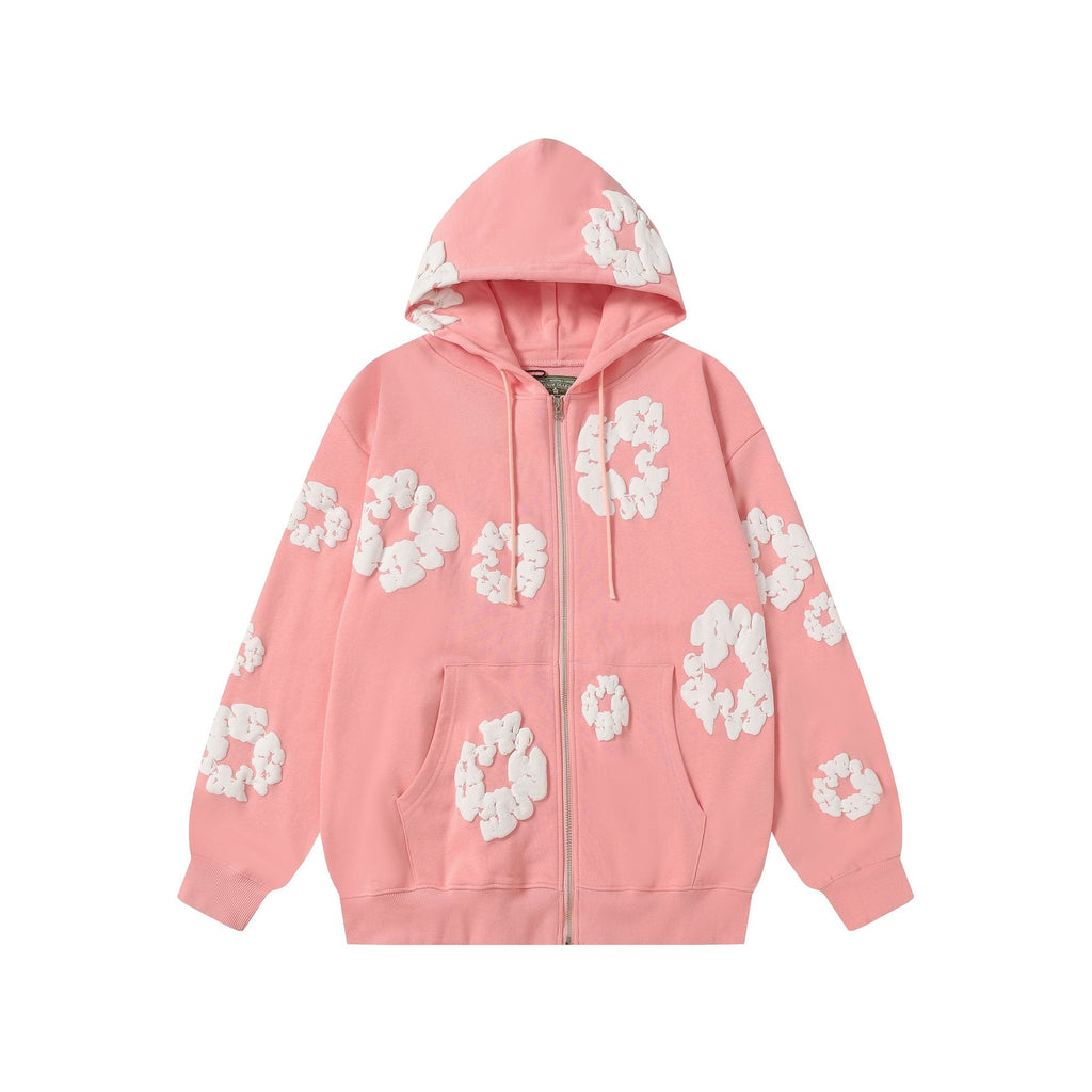 DENIM TEARS Floral Zip Hoodie