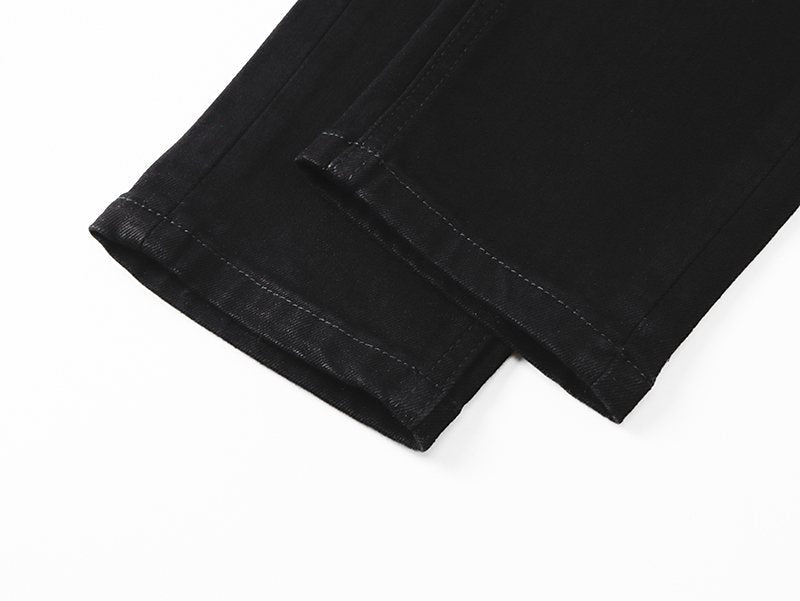 VALABASAS V005 Distressed Black Jeans