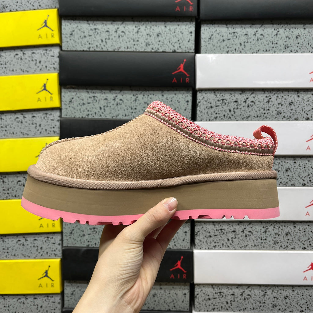 UGG Classic Ultra Mini Boot – Sand Suede with Pink SugarSole