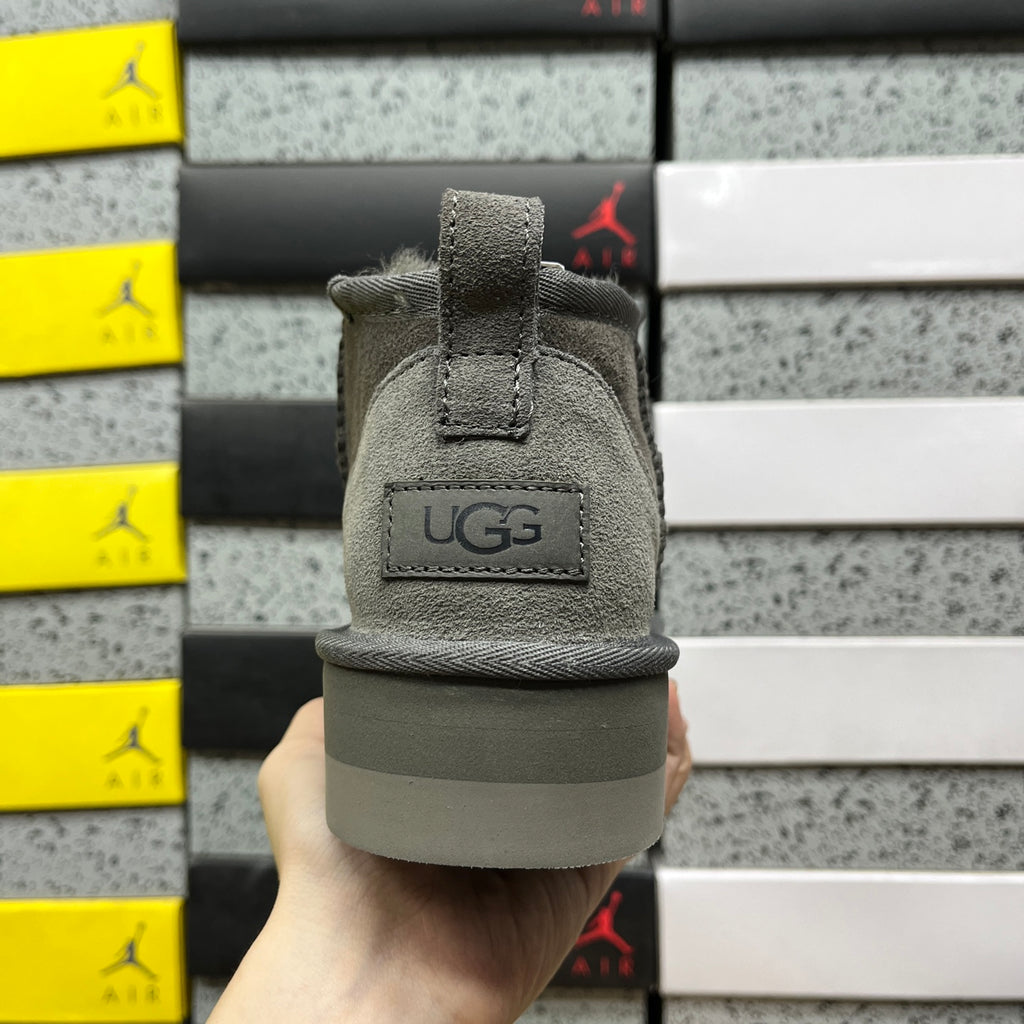 UGG Classic Ultra Mini Platform Boot – Smoke Grey Tonal with Grey Platform Sole