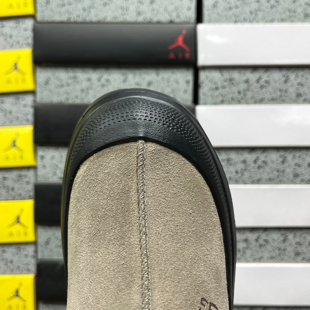 UGG Tasman Weather Hybrid – Smoke Suede Slip-On with Black SugarSole & Sheepskin Lining