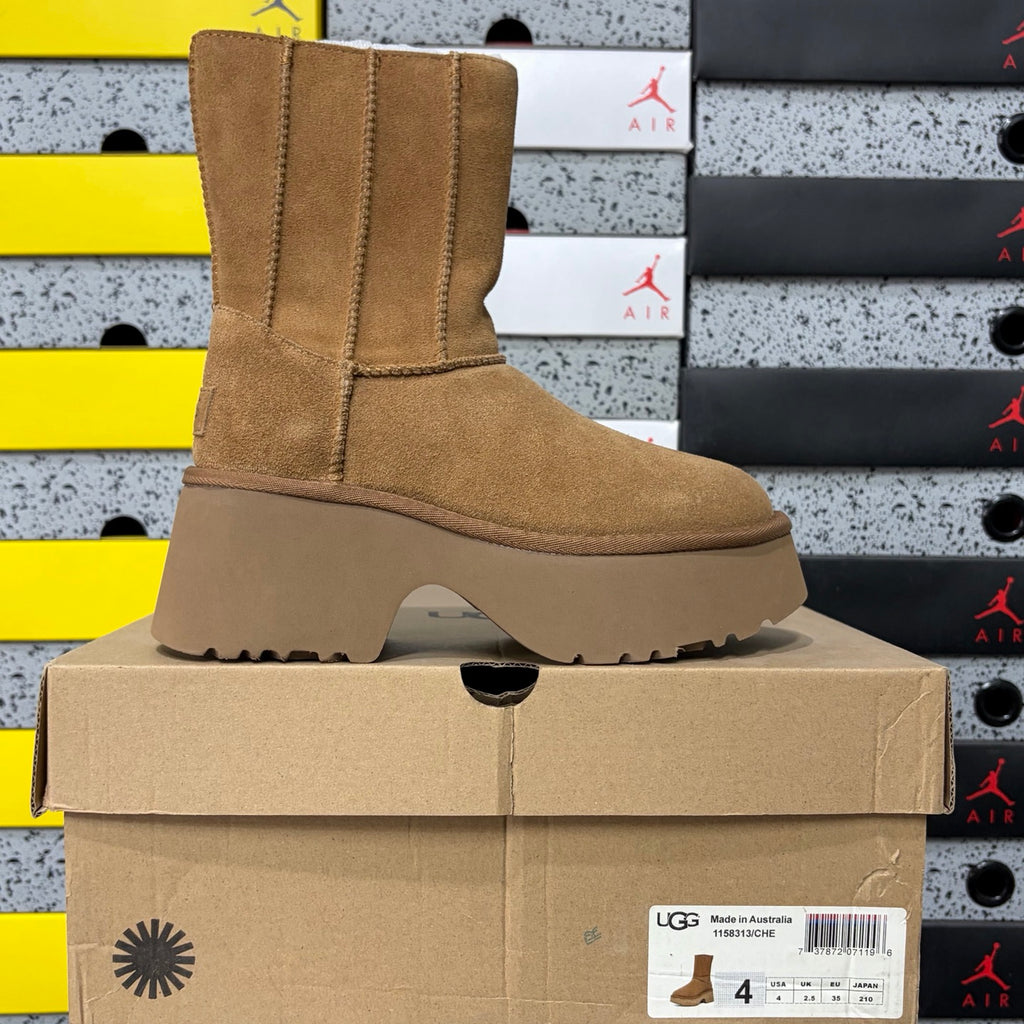 UGG Fisherman Zip Tall Boot – Chestnut with Genuine Sheepskin Lining