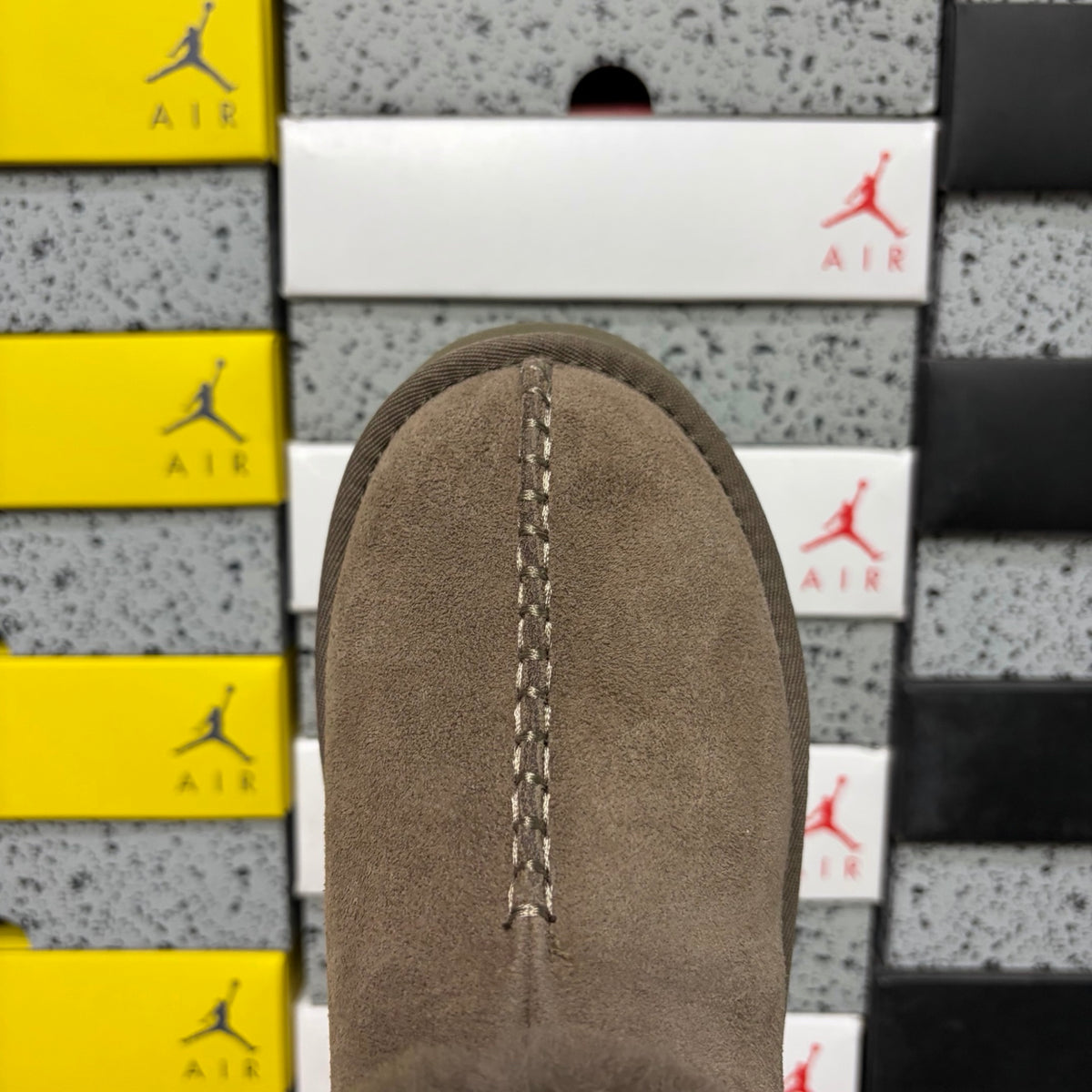 UGG Fisherman Wedge Slide – Walnut with Genuine Sheepskin Footbed