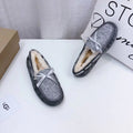 Grey Chanel-Style Driving Loafers — Sophisticated & Chic | New Arrival | In Stock