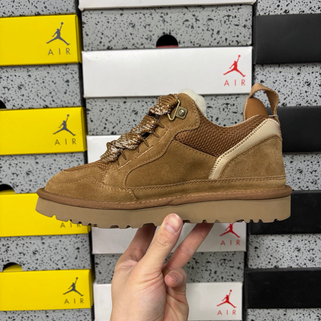 UGG Kallen Lace – Chestnut Suede Lace-Up Sneaker Boot with Two-Tone Braided Laces & Gum Lug Sole