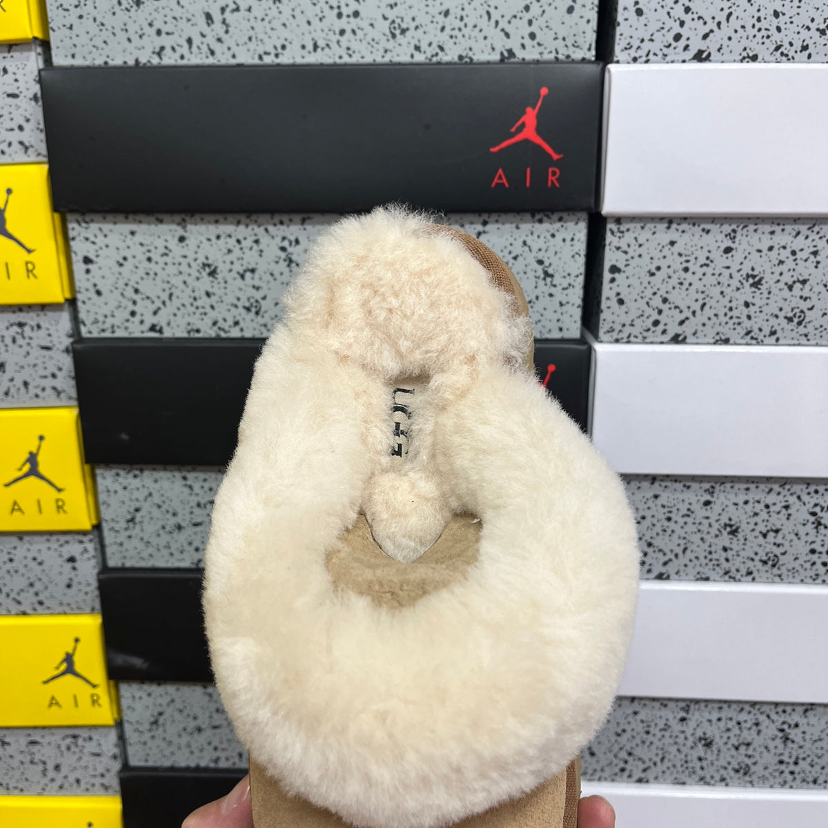 UGG Star Platform Slide – Chestnut with Genuine Sheepskin Footbed
