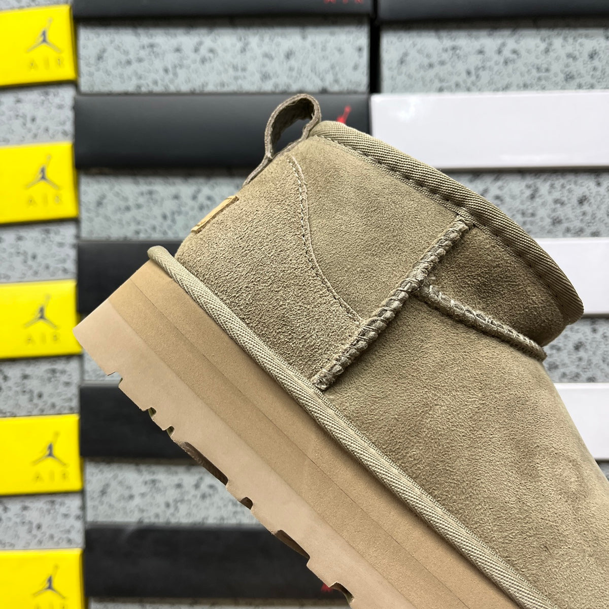 UGG Classic Ultra Mini Platform Boot – Olive Tonal with Warm Gum Platform Sole