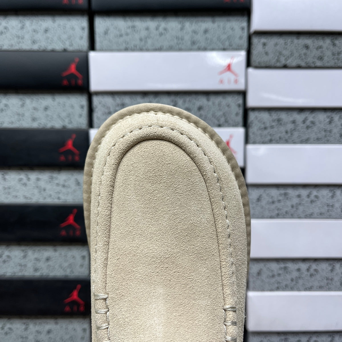 UGG Goldenstar Evelina Clog – Sand Suede Platform Clog with Gold Buckle & Sheepskin Lining