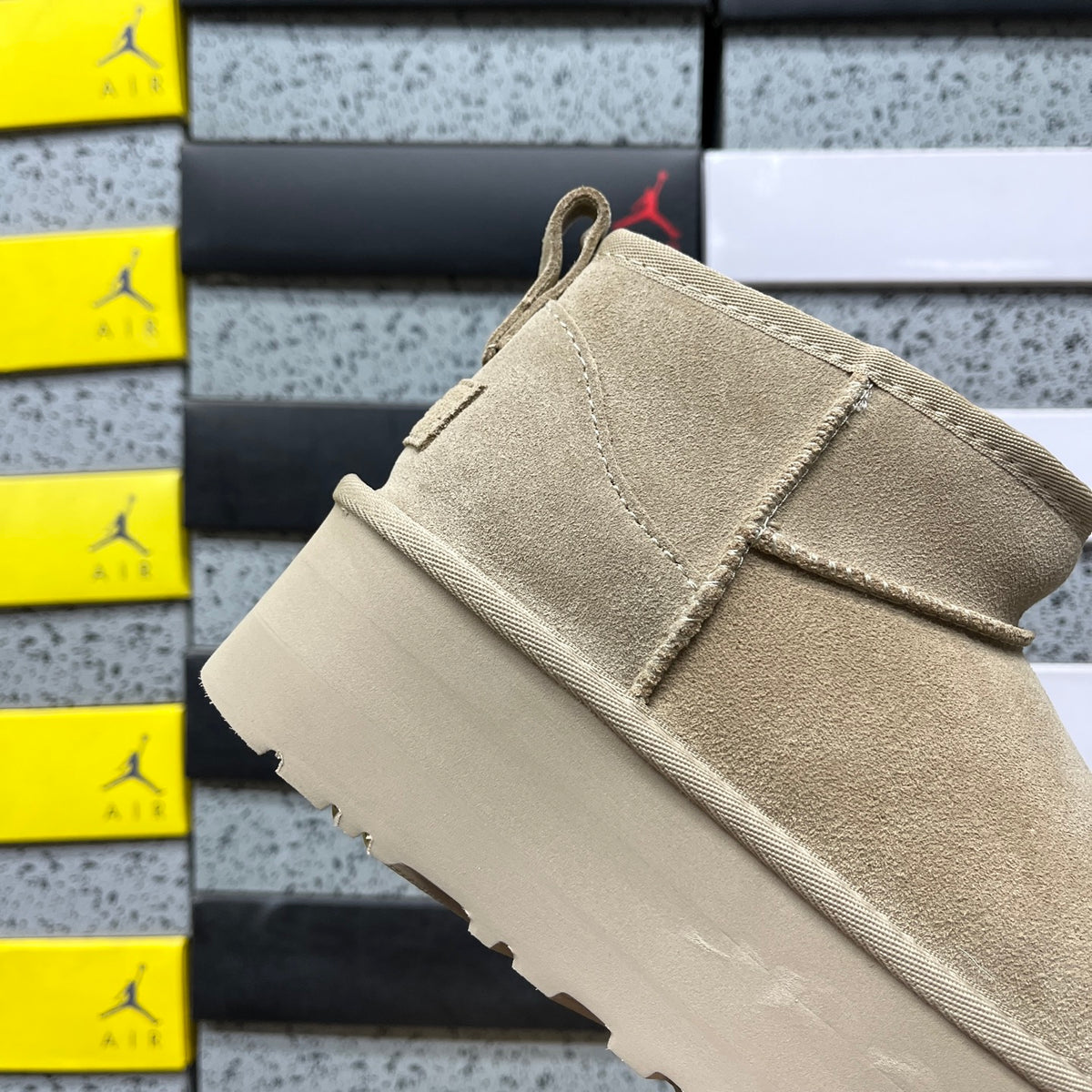 UGG Classic Ultra Mini Platform Boot – Sand Tonal with Chunky Lug Sole