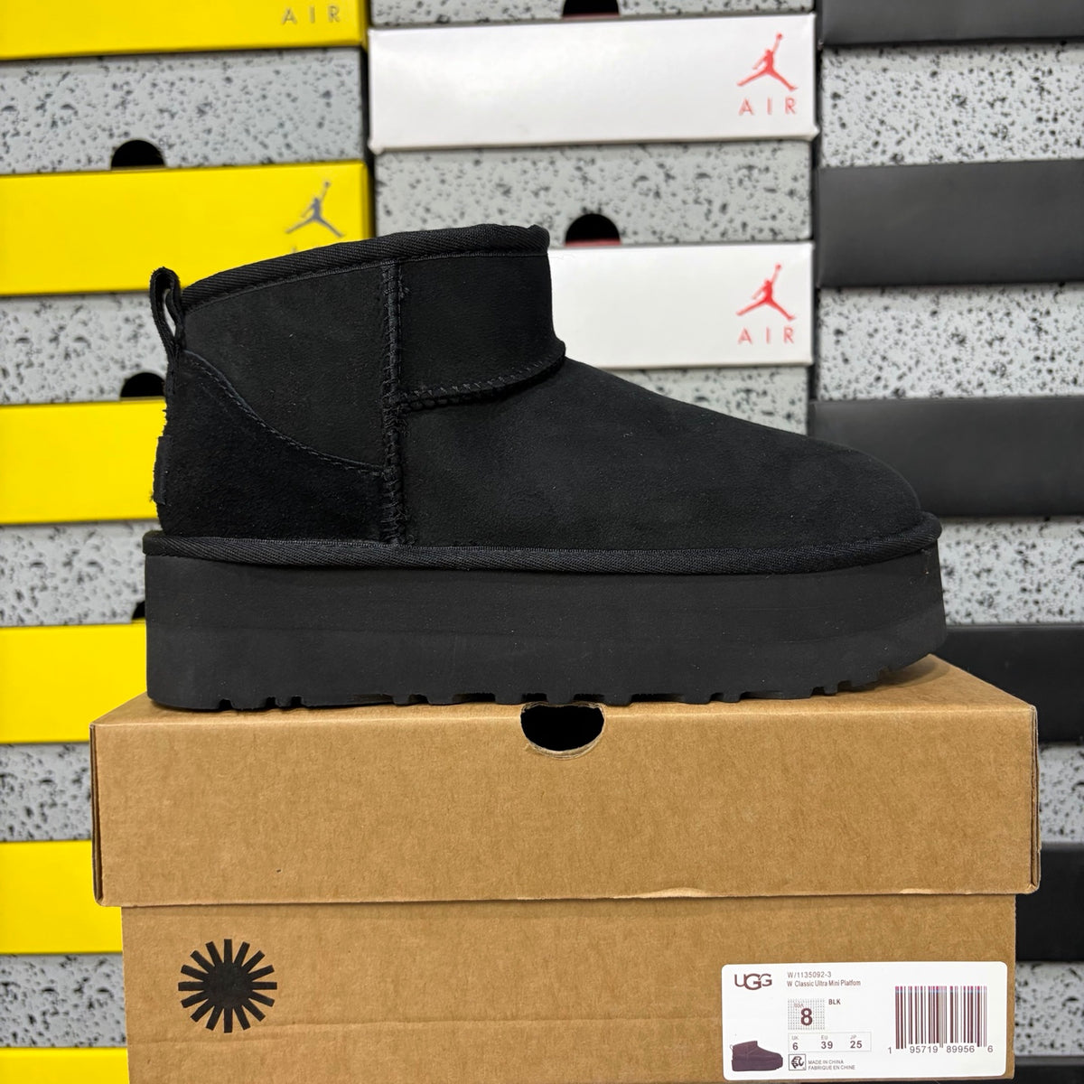 UGG Classic Ultra Mini Platform Boot – Black Suede