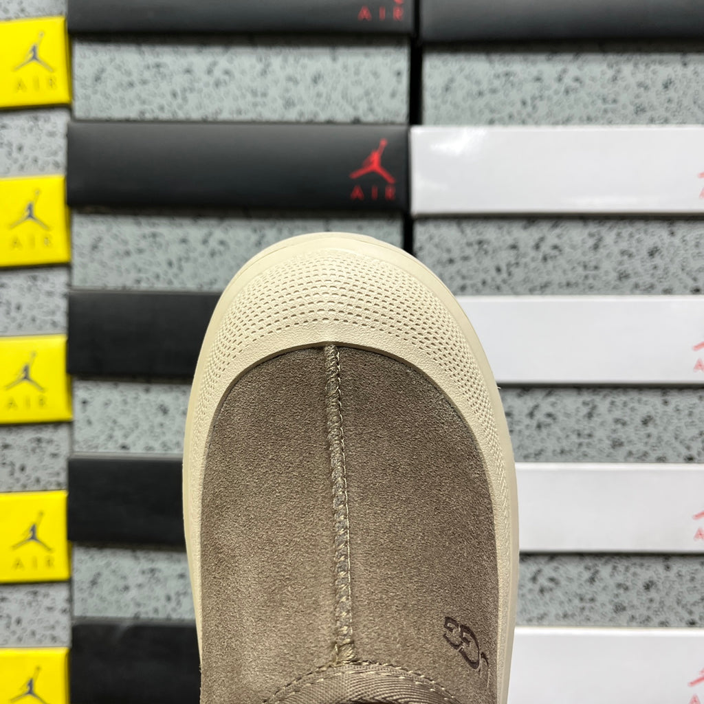 UGG Tasman Weather Hybrid – Olive Suede Slip-On with Cream SugarSole & Sheepskin Lining