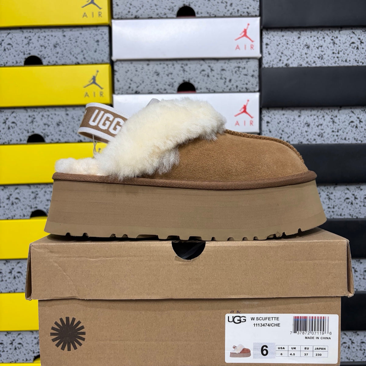 UGG Star Strap Slide – Chestnut with Genuine Sheepskin Footbed