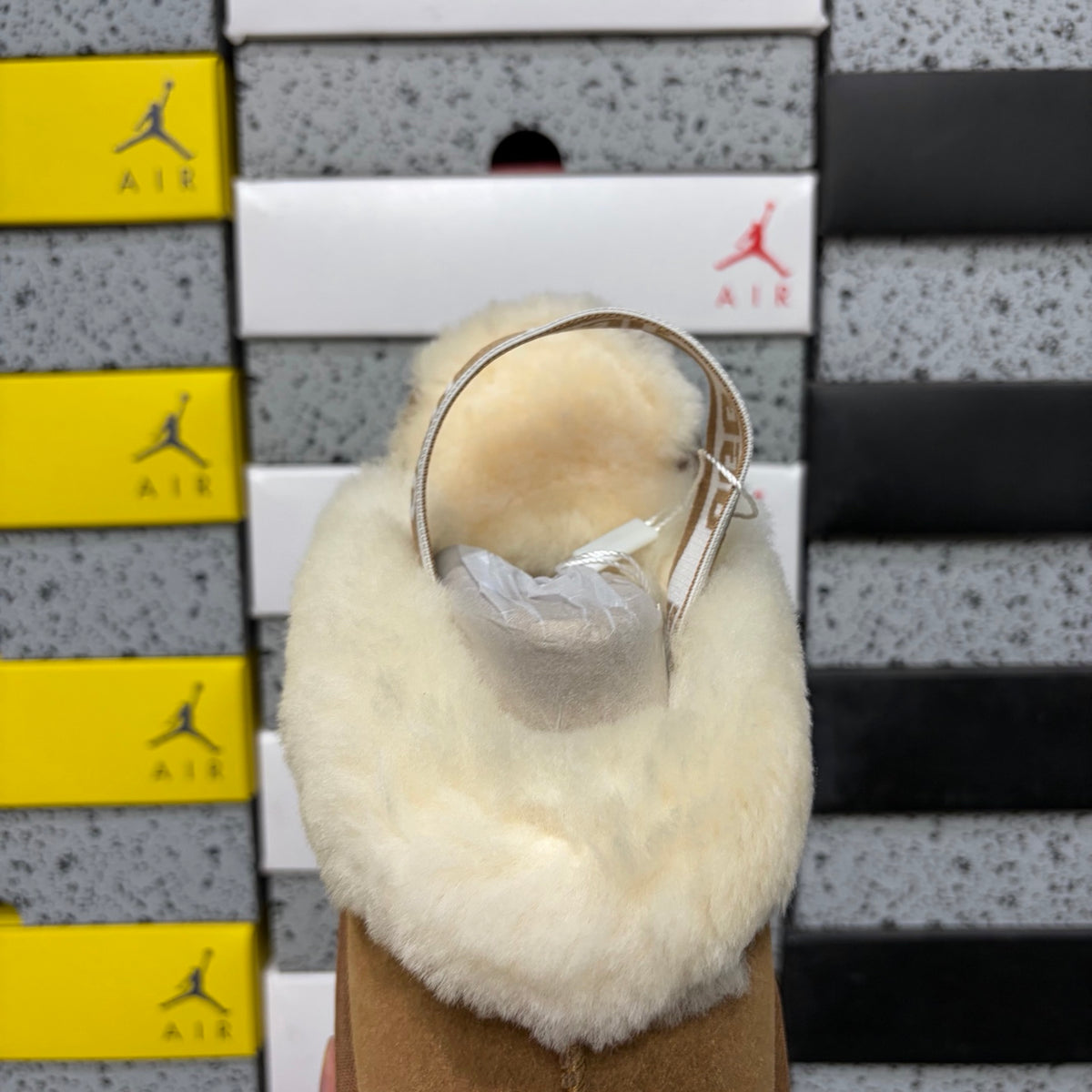UGG Star Strap Slide – Chestnut with Genuine Sheepskin Footbed