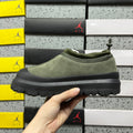 UGG Venture Daze – Army Green Suede Slip-On with Black Lug Sole & Sheepskin Lining