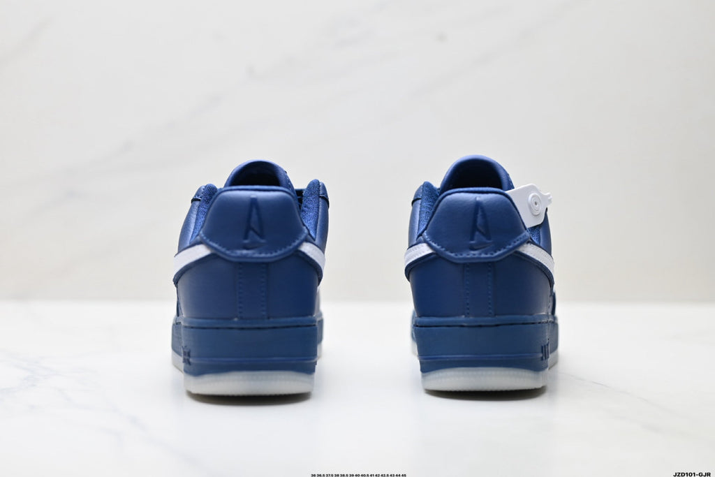 Nike Air Force 1 Low Navy Blue White Unisex Sneakers Style 01