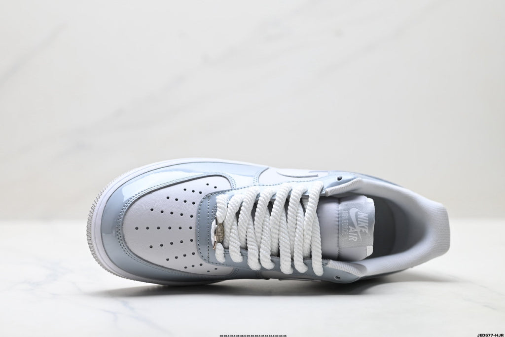 Nike Air Force 1 Low White Gray Unisex Sneakers Style 19