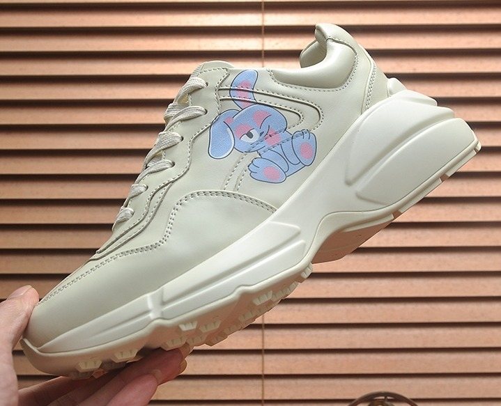 Gucci Cream Graphic Sneakers